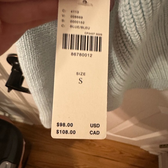 Anthropologie Icy Blue Turtle Neck Sweater - Picture 3 of 3